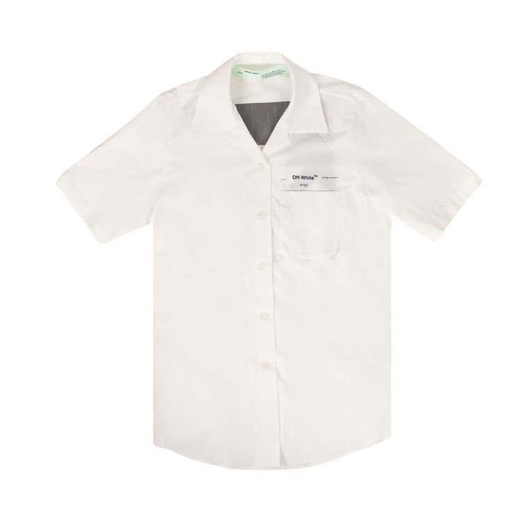 Off White Button Down Arrow Shirt White
