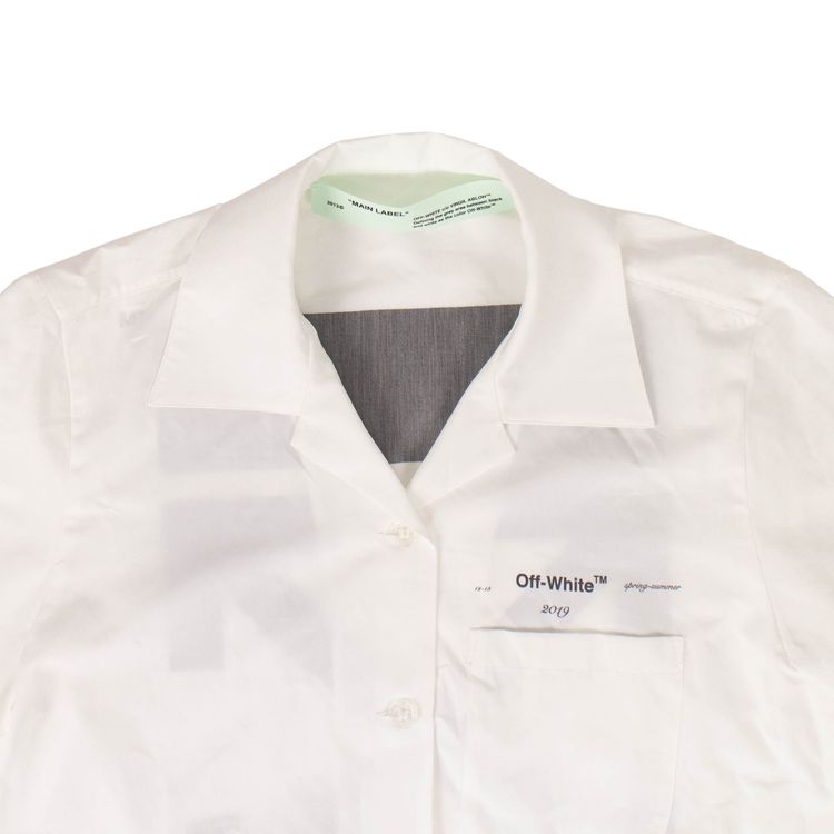 Off White Button Down Arrow Shirt White