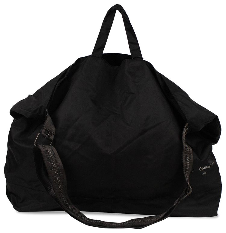 Off White Unfinished Arrow Tote Bag Black