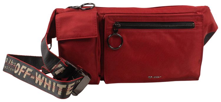 Off White Industrial Belt Bag Red