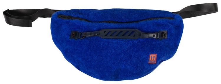 Off White Furry Logo Crossbody Bum Bag Blue