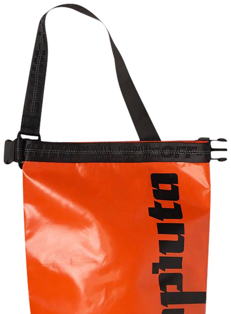 Off White Roll Top Incompiuto Duffel Bag Orange