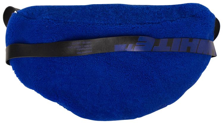 Off White Furry Logo Crossbody Bum Bag Blue