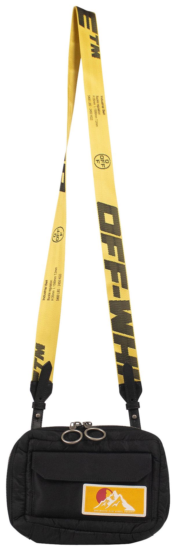 Off White Logo Travel Shoulder Bag Black