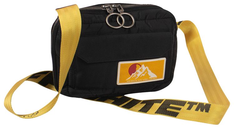 Off White Logo Travel Shoulder Bag Black
