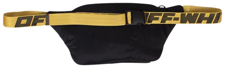 Off White Puffy Industrial Fanny Pack Bag Black