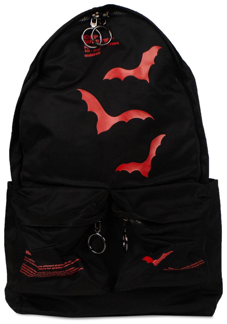 Off White Bats Backpack BlackRed