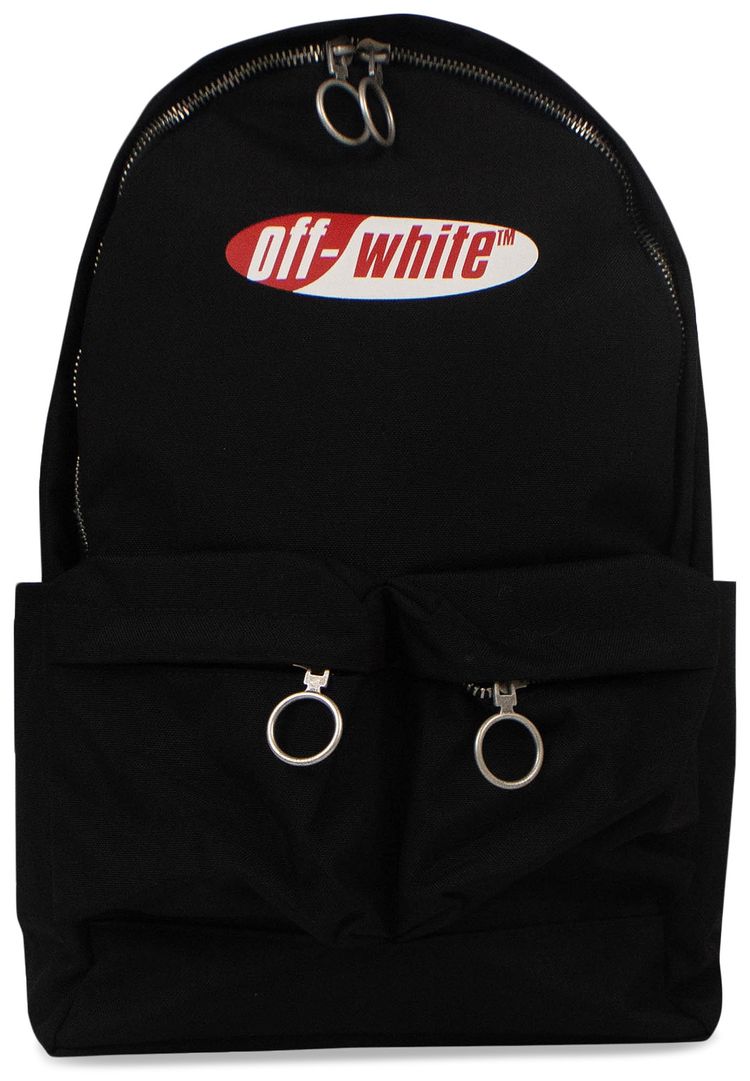 Off White Split Logo Backpack BlackRed