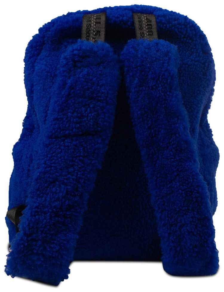Off White Mini Fuzzy Backpack Blue