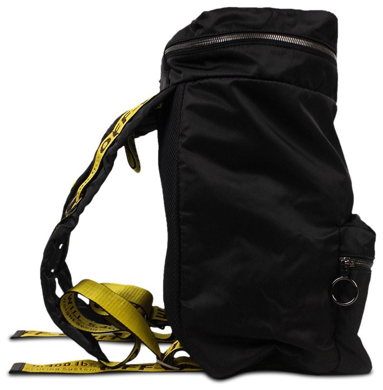 Off White Industrial Logo Backpack Black