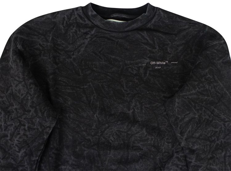 Off White Volume Crewneck Sweatshirt Gray