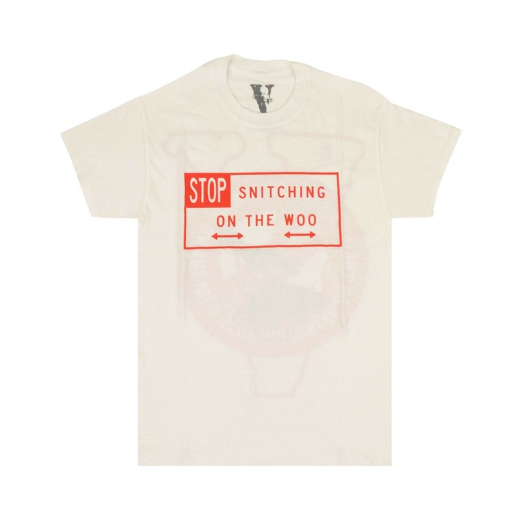 Vlone x Pop Smoke Stop Snitching Short-Sleeve T-Shirt 'White/Red'