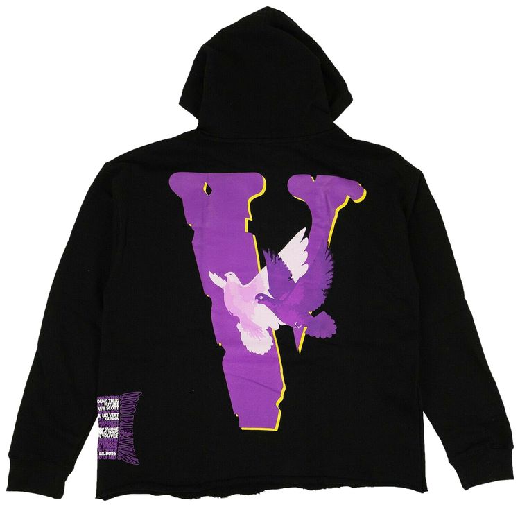 Vlone x Nav Doves Good Intentions Hooded Sweatshirt Black