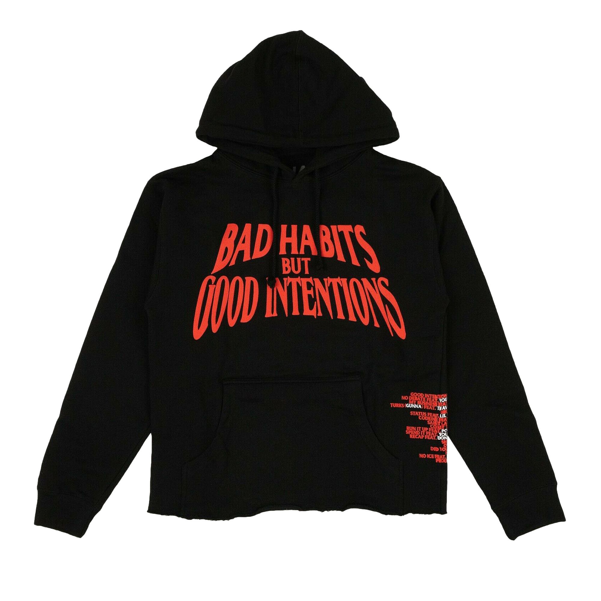 Buy Vlone x Nav Bad Habits Good Intentions Hooded Sweatshirt Black 1020 100000106NBHG BLAC GOAT