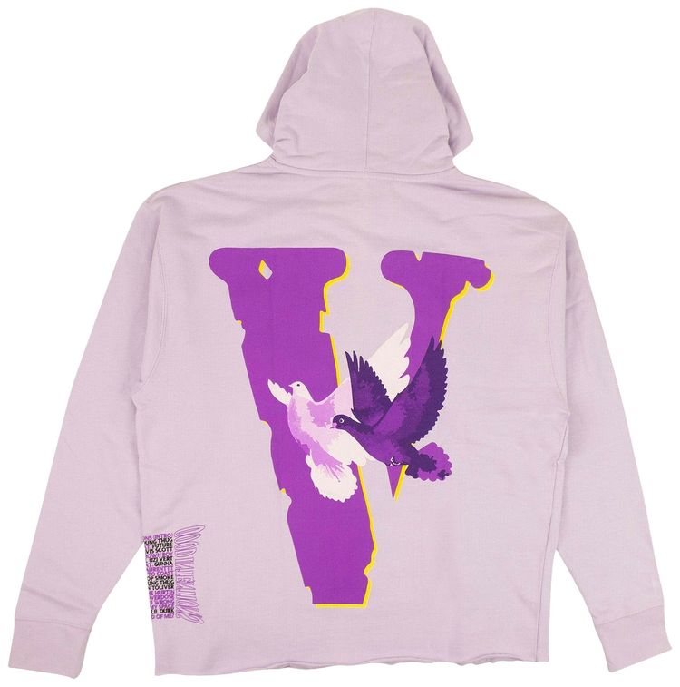 Vlone x Nav Doves Good Intentions Hooded Sweatshirt Purple