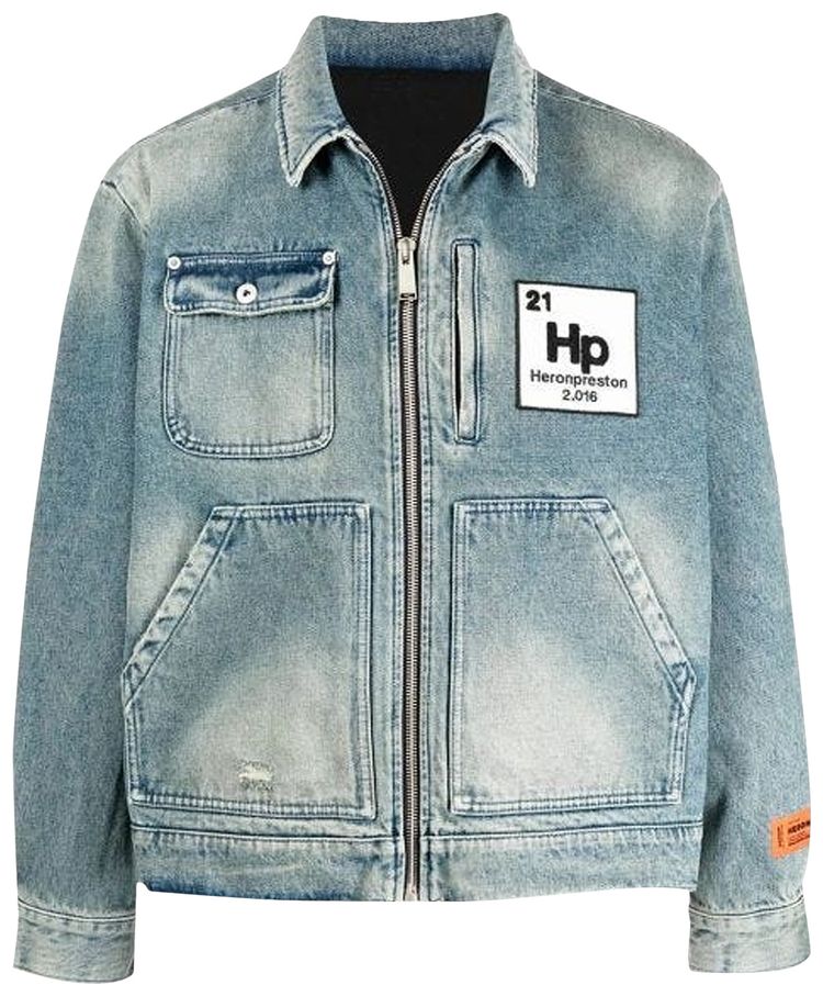Heron Preston Worker Zip Jacket Vintage Blue