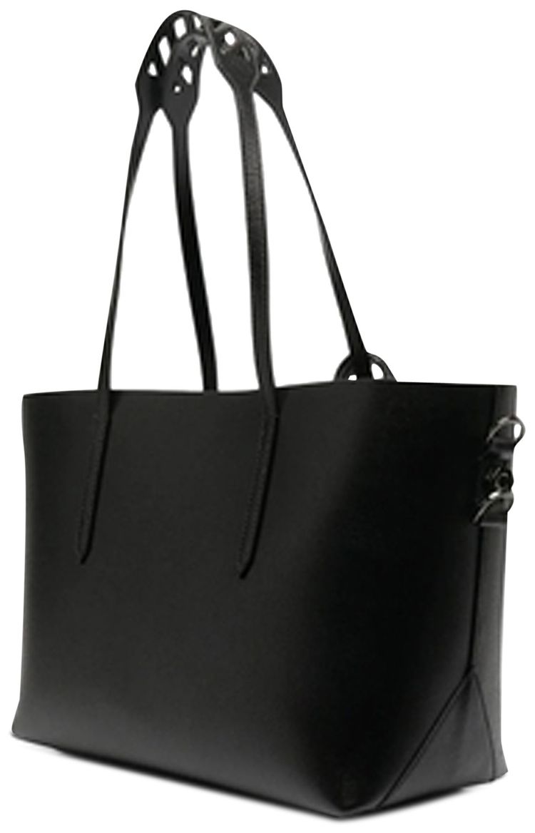 Off White Diag Binder Shopper BlackWhite