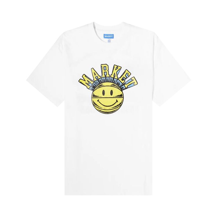 Market Smiley Hoops T Shirt White