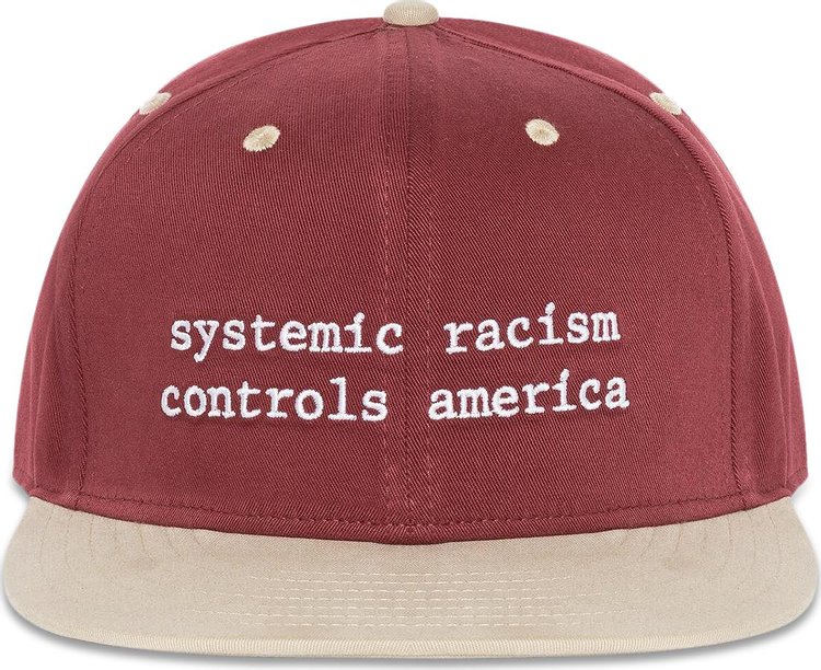 Denim Tears x Arthur Jafa Systemic Racism Controls America Hat 'Burgundy'