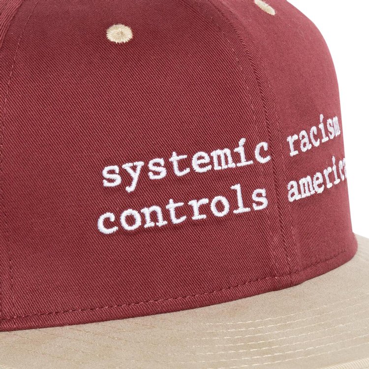 Denim Tears x Arthur Jafa Systemic Racism Controls America Hat Burgundy