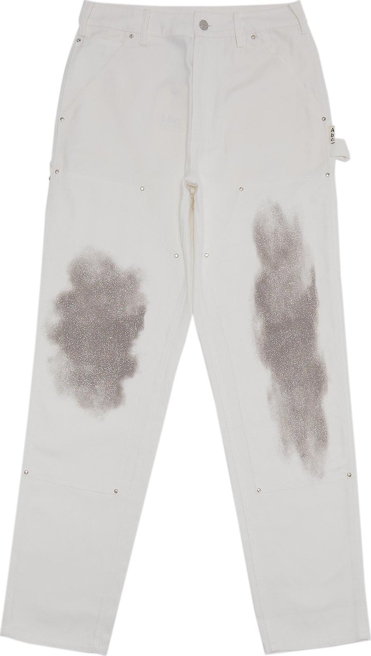 Advisory Board Crystals Mystic Mountain Crystal Double Knee Pant White