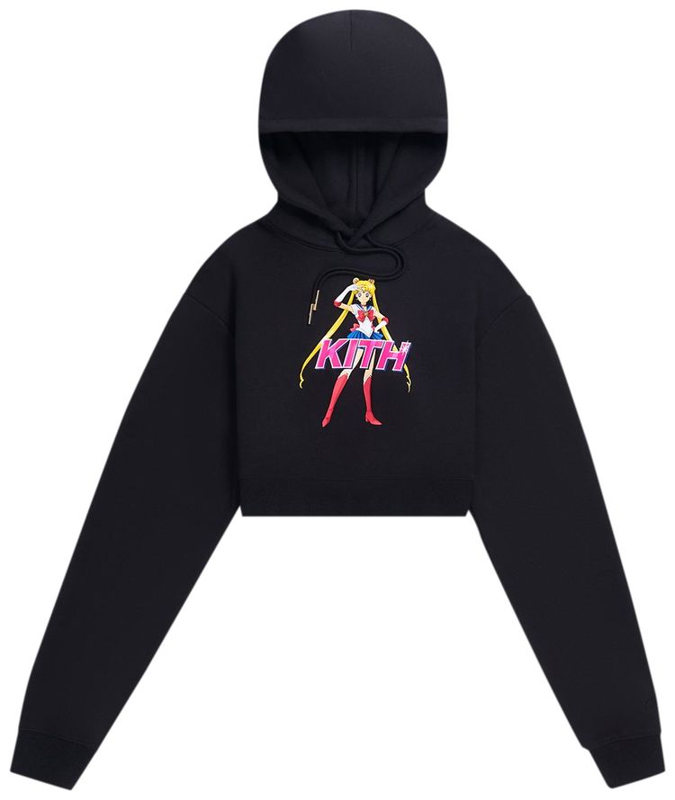 Kith x Sailor Moon Alexa Cropped Hoodie Black