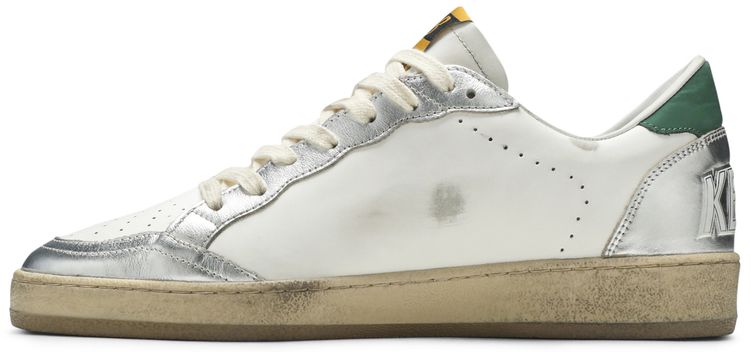 Golden Goose Ball Star White Silver Green
