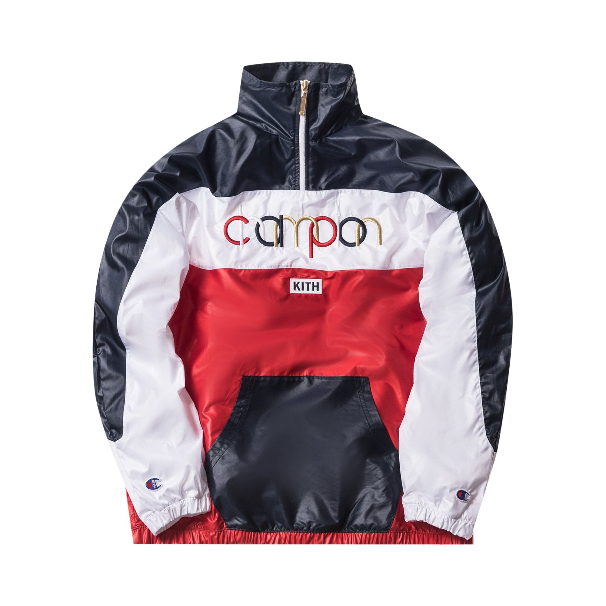 Buy Kith x Champion Quarter Zip Red White Navy KH2133 110 GOAT UK