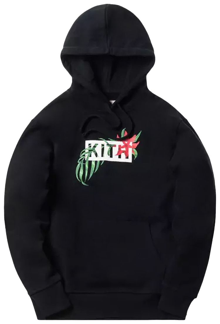 Kith In Bloom Classic Logo Hoodie Black