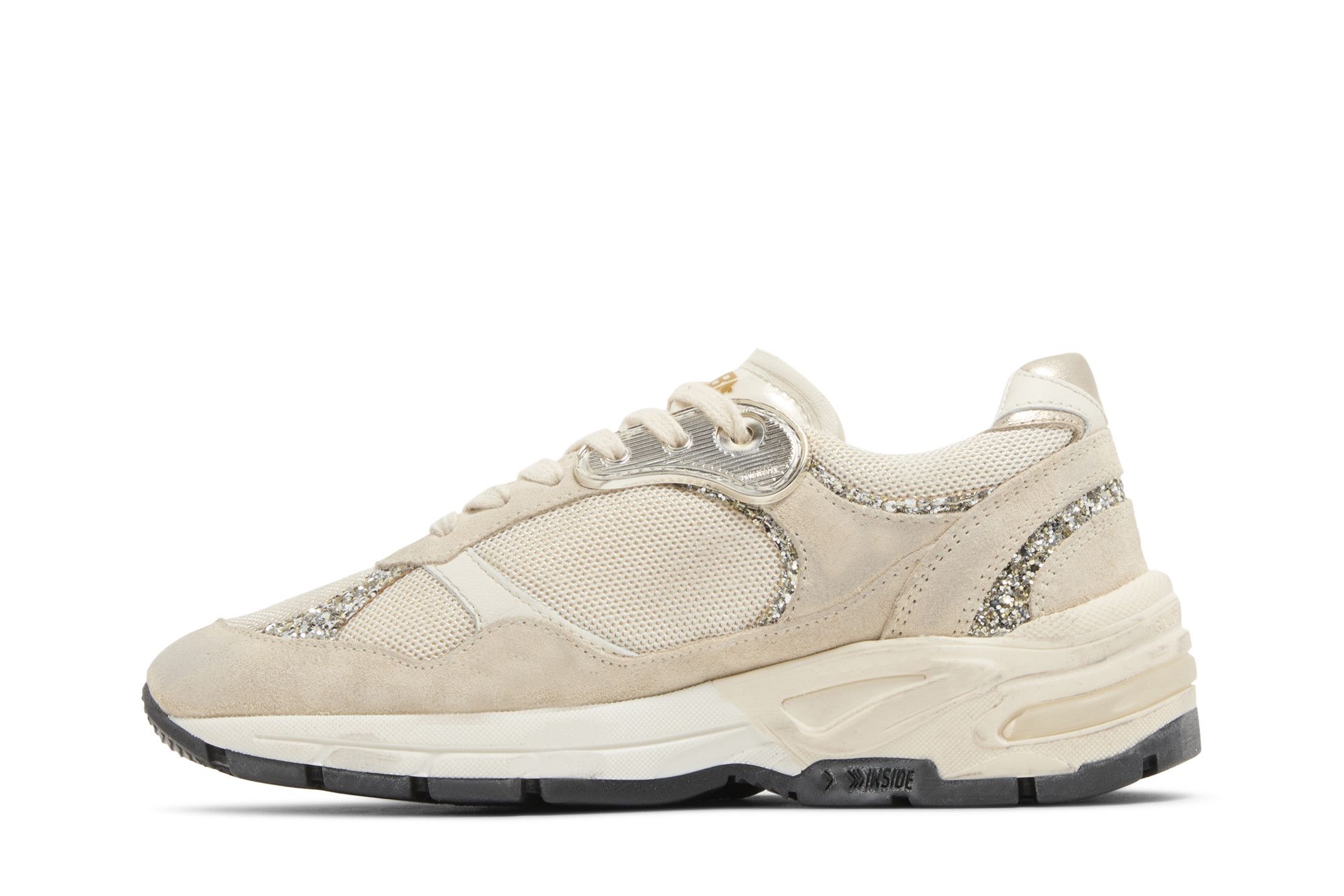 Buy Golden Goose Wmns Dad-Star 'Seed Pearl Platinum Glitter