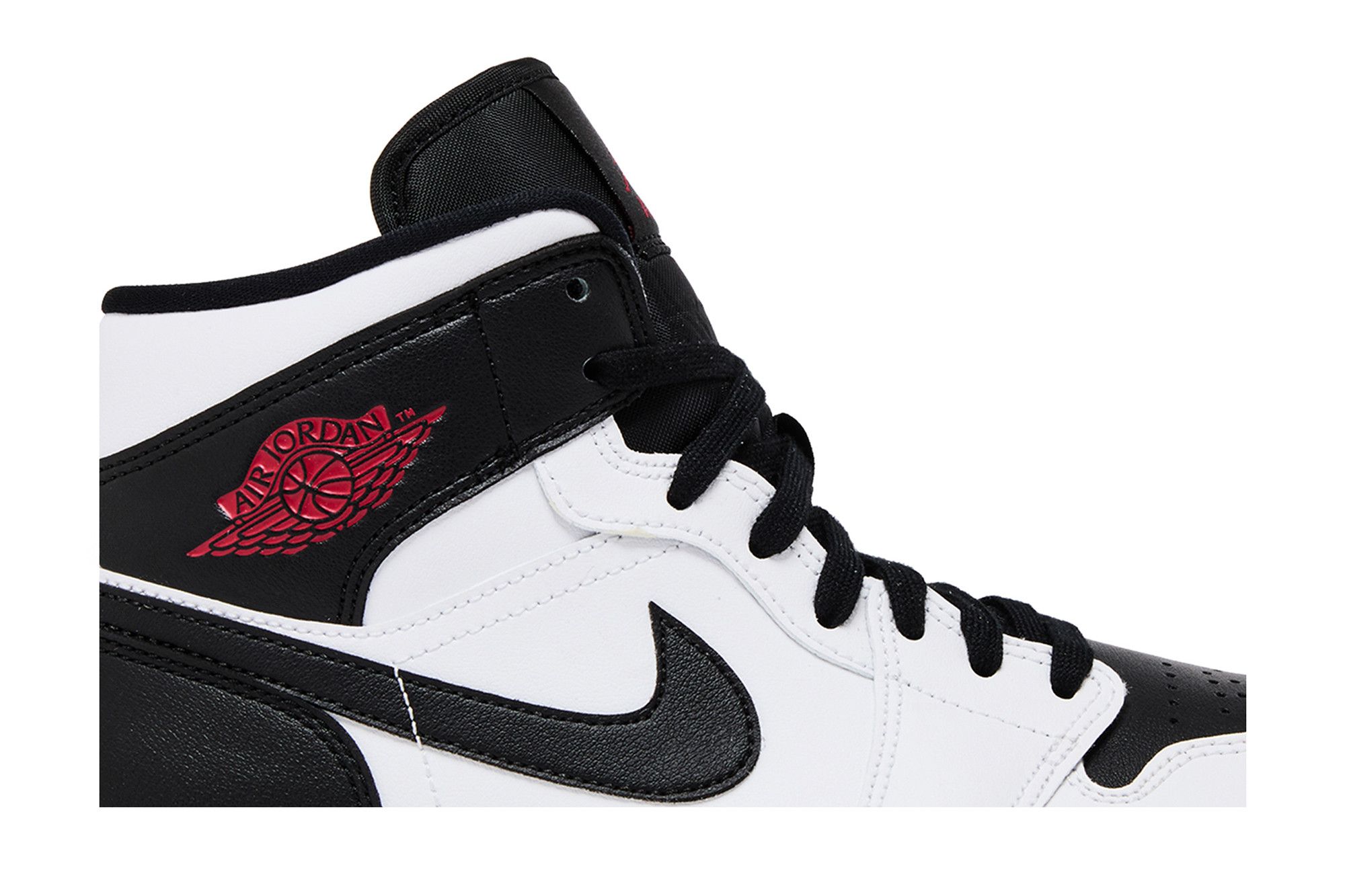 Air jordan 1 mid reverse black toe top