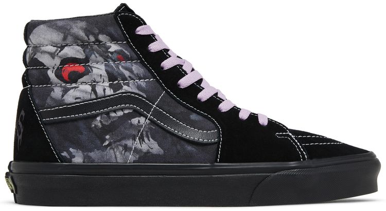 Vans Sk8 Hi Midnight Shift Black Skull