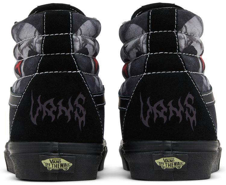 Vans Sk8 Hi Midnight Shift Black Skull