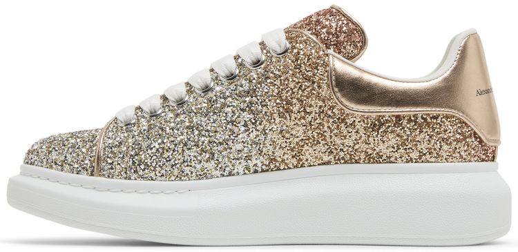 Alexander McQueen Wmns Oversized Sneaker Rose Gold Glitter