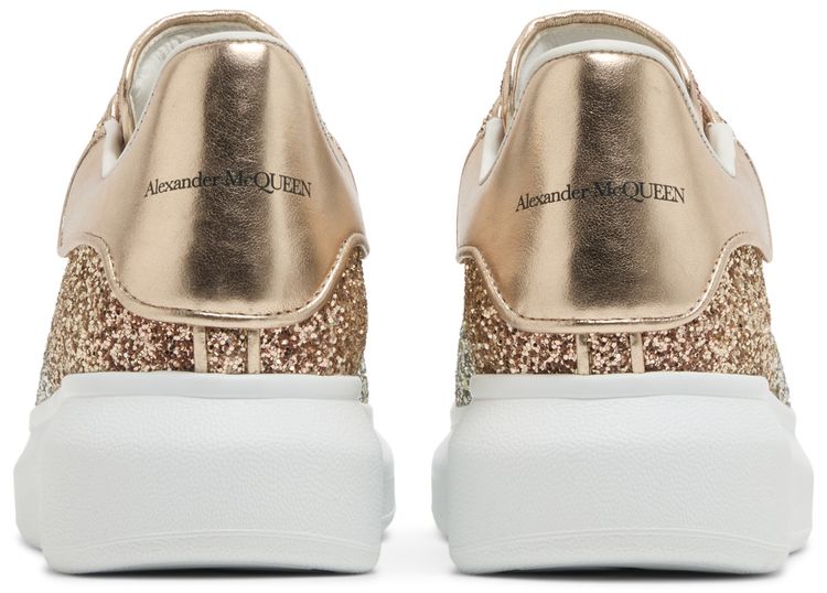 Alexander McQueen Wmns Oversized Sneaker Rose Gold Glitter