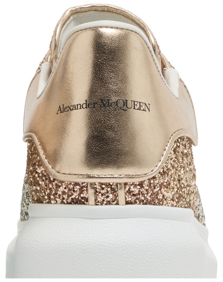 Alexander McQueen Wmns Oversized Sneaker Rose Gold Glitter
