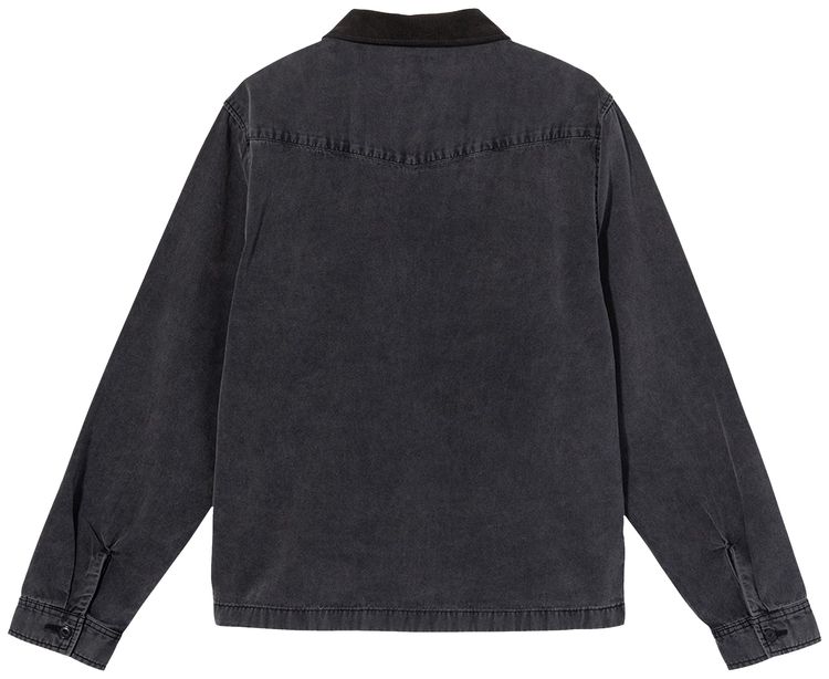 Stussy Washed Canvas Work Shirt Black