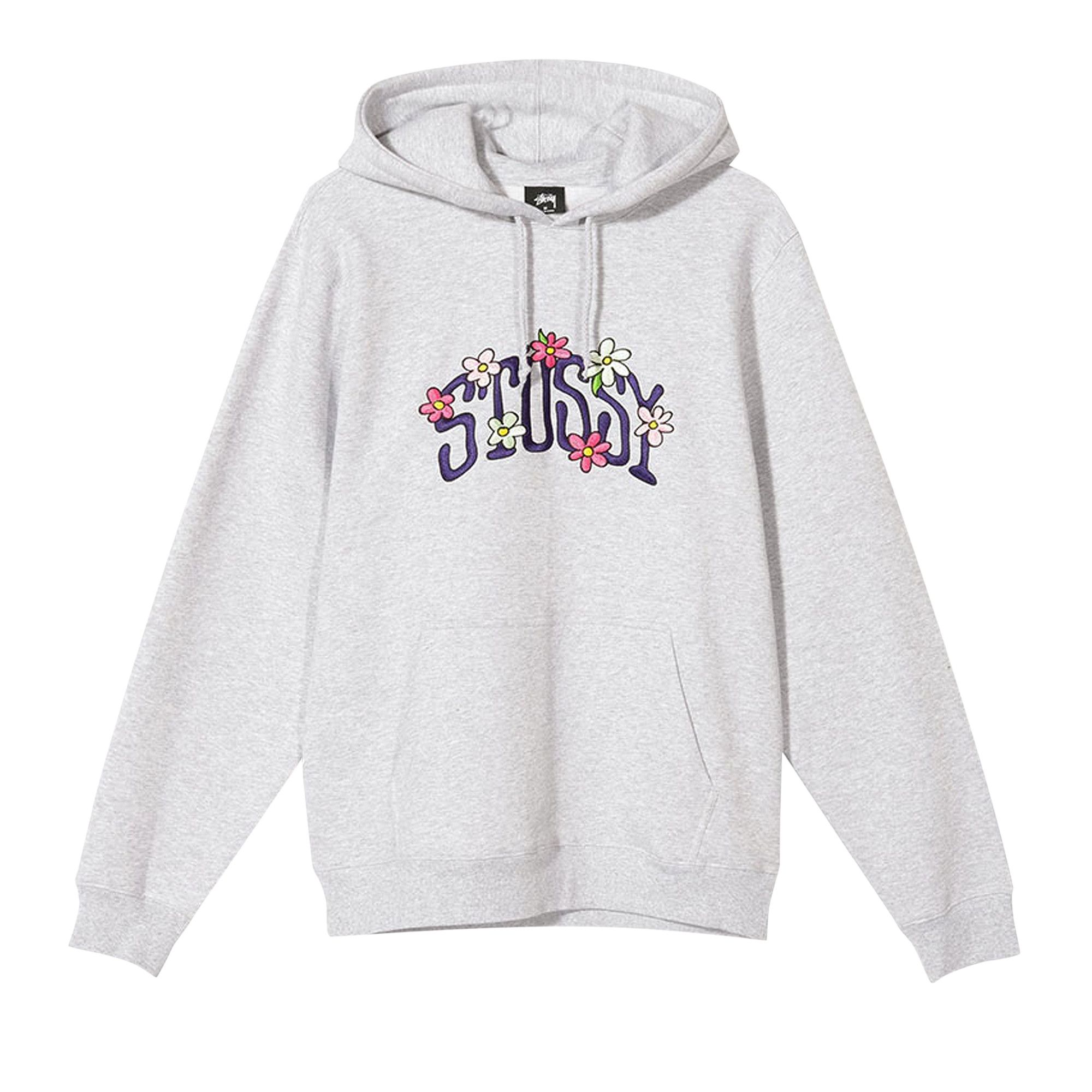 Stussy floral applique hoodie outlet