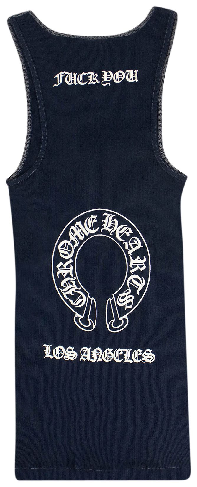 Chrome Hearts Ribbed Horseshoe Logo F You Tank Top Black