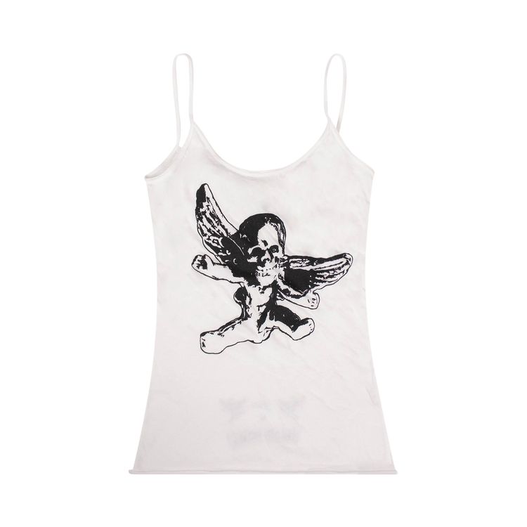 Chrome Hearts Foti Miss Lerlene Skull Cami Tank Top White