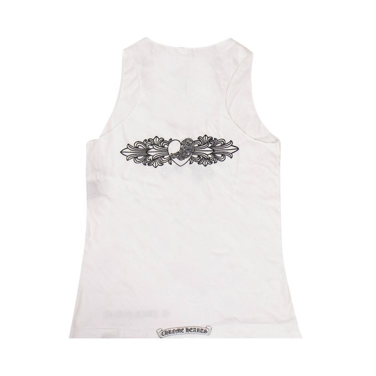 Chrome Hearts Heart Racerback Tank Top White