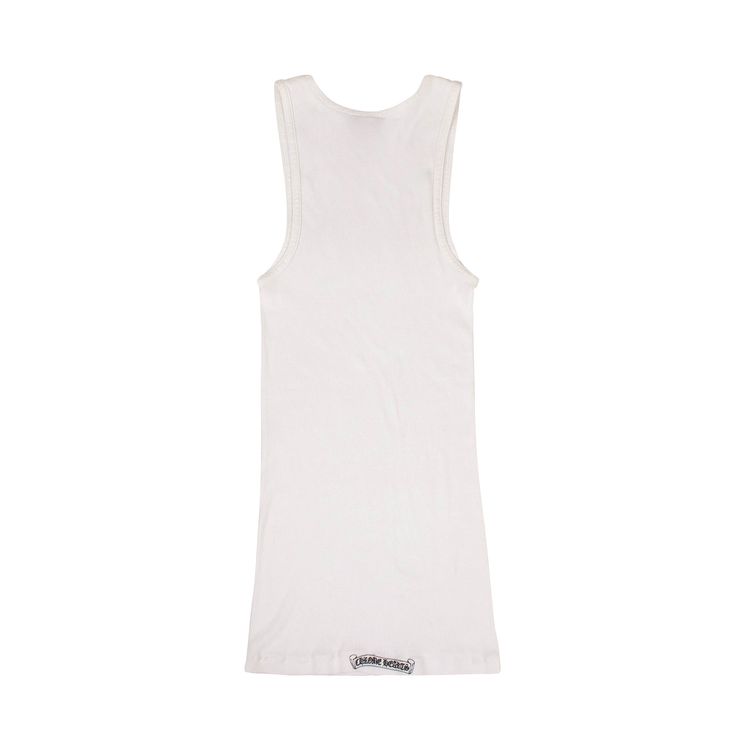 Chrome Hearts Ribbed Cross Logo Tank Top White
