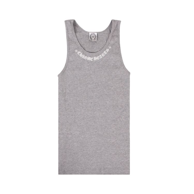 Buy Chrome Hearts Ribbed Logo Tank Top #39 Gray #39 1383 1000001RLTT GRAY