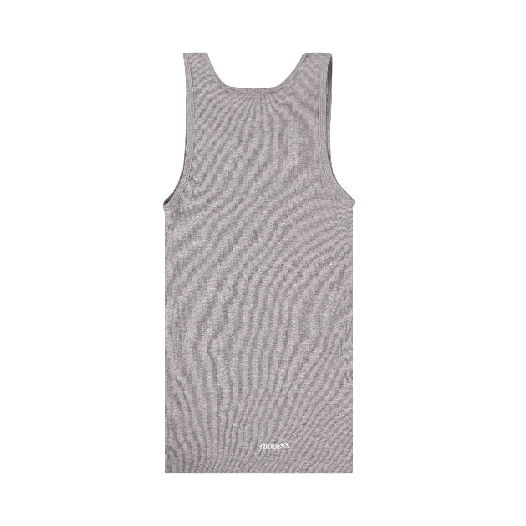 Buy Chrome Hearts Ribbed Logo Tank Top 'Gray' - 1383 1000001RLTT