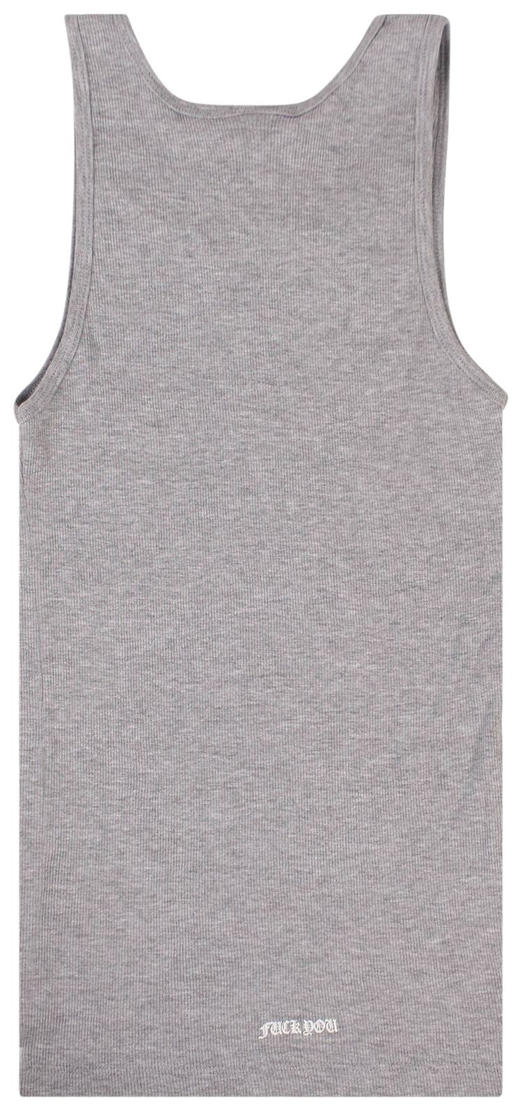 Chrome Hearts Ribbed Logo Tank Top Gray