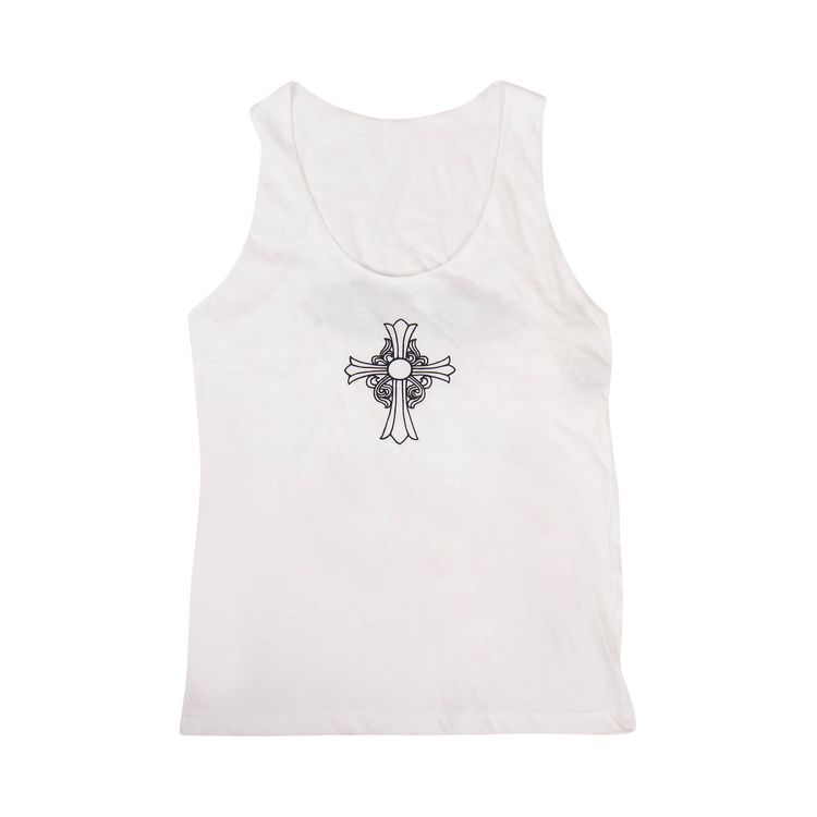 Chrome Hearts Heart Racerback Tank Top White