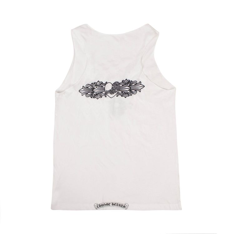 Chrome Hearts Heart Racerback Tank Top White