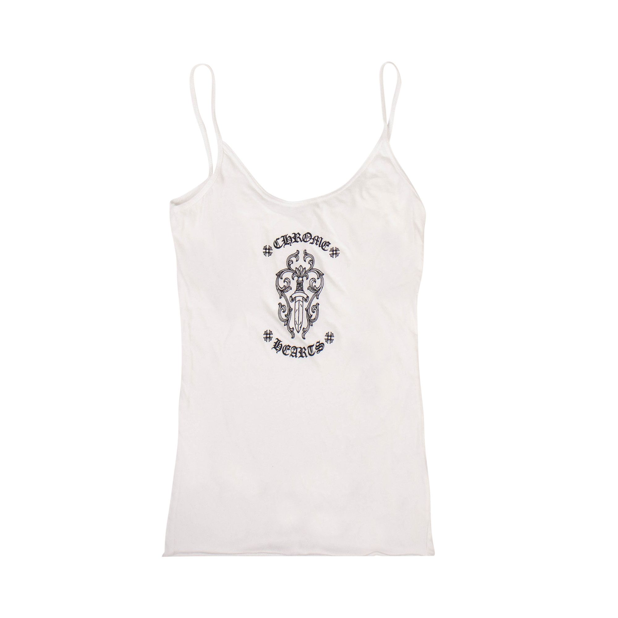 Buy Chrome Hearts Sword Logo Cami Tank Top 'White' - 1383