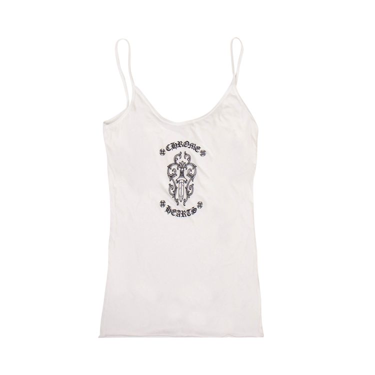 Chrome Hearts Sword Logo Cami Tank Top White