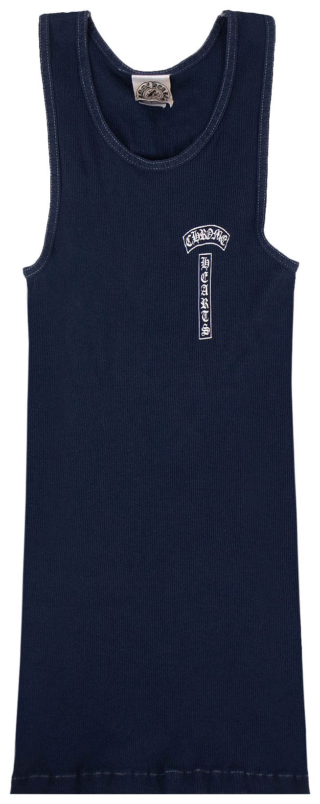 Chrome Hearts Ribbed Cross Logo F You Tank Top Black